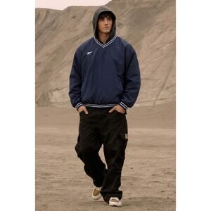 Reebok Men's XL Navy Blue Pullover Windbreaker Vintage 90's Y2K Athletic Jacket